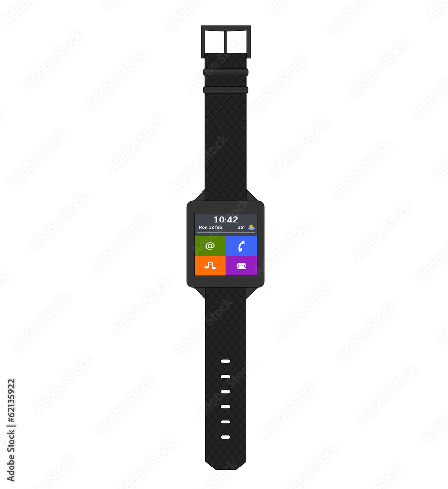 illustration of an electronic clock on white background illustration of an electronic clock on white background