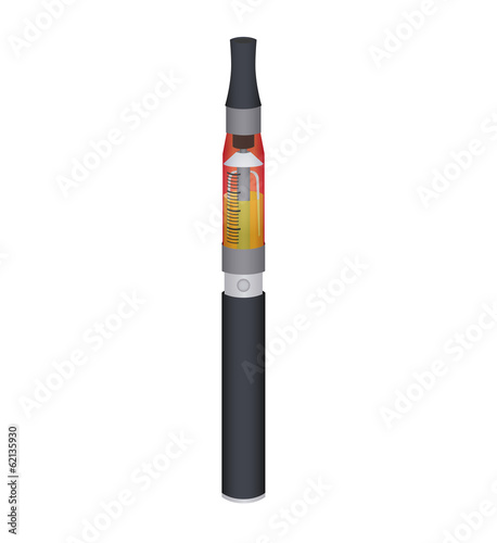 illustration of an electronic cigarette on white background