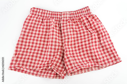 Shorts underwear isolated white background