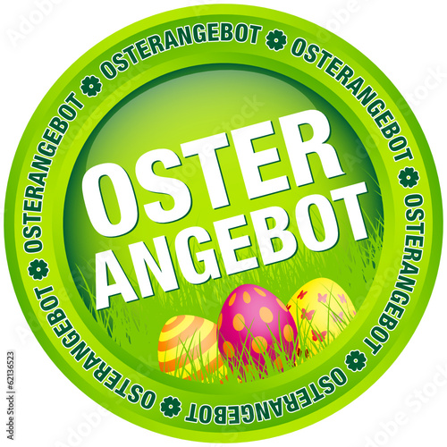 Button "Osterangebot" Ostereier grün