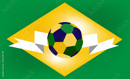 Soccer ball of Brazil 2014, vector