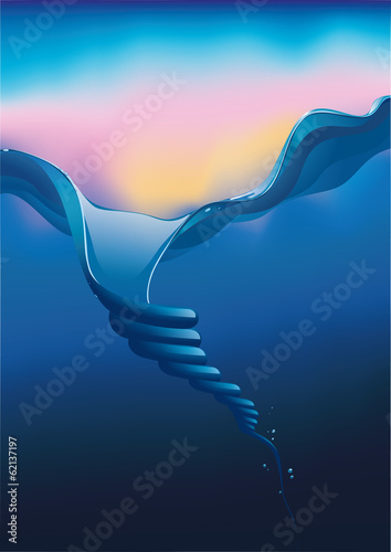 Whirlpool at sunset