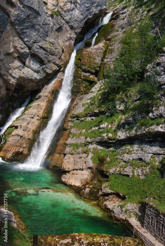 cascata savica ukanc slovenia photo