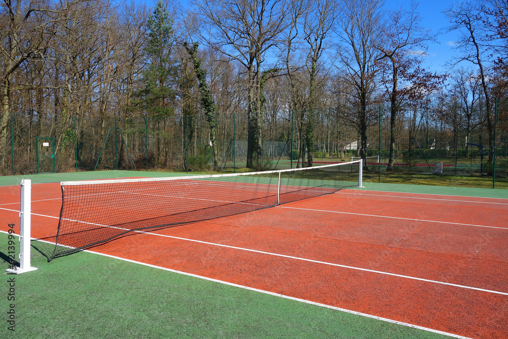 Fototapeta premium Terrain de tennis en plein air