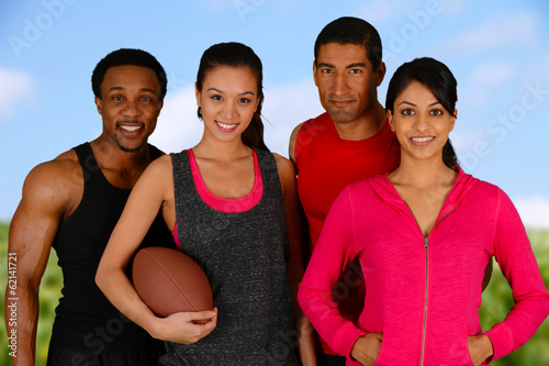 Group Playing Football