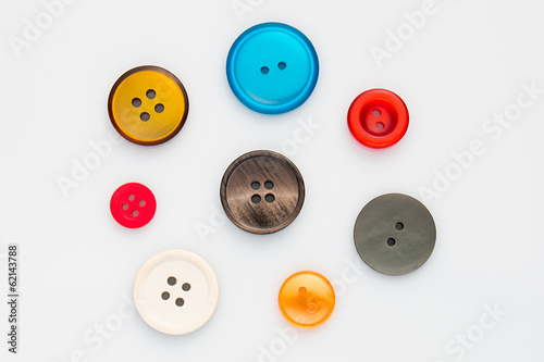 Multicolored clothes buttons