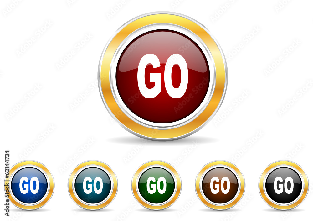 go icon vector set go icon vector set