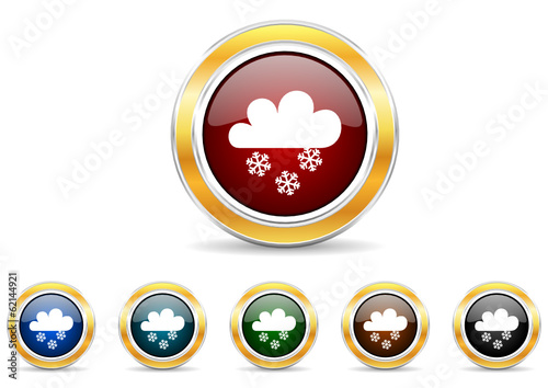 snowing icon vector set