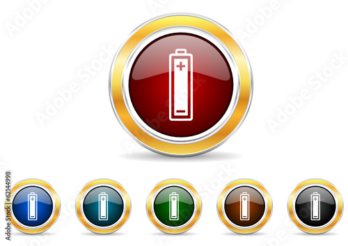 battery icon vector set