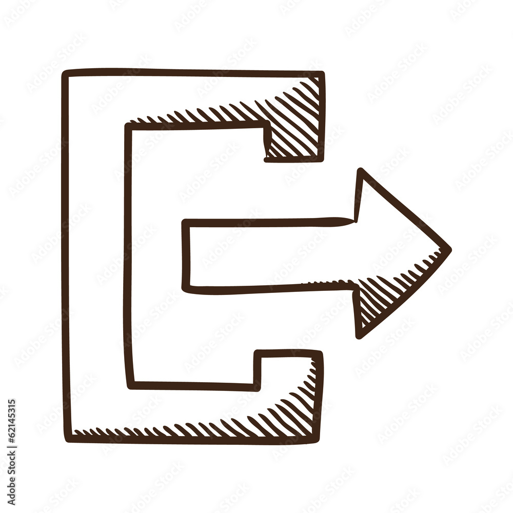 Exit symbol. Exit symbol.