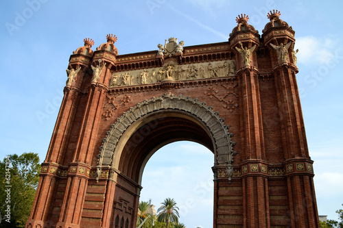 Arc de Triomf in the city of Barcelona, Spain
