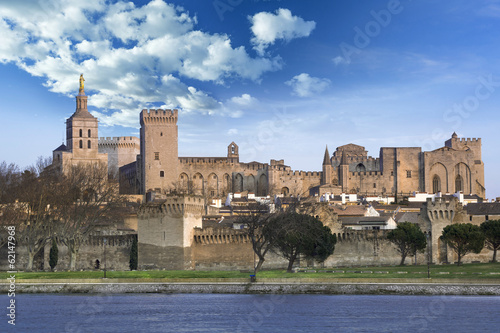Fotografi Ville d'Avignon depuis des berges du Rhône