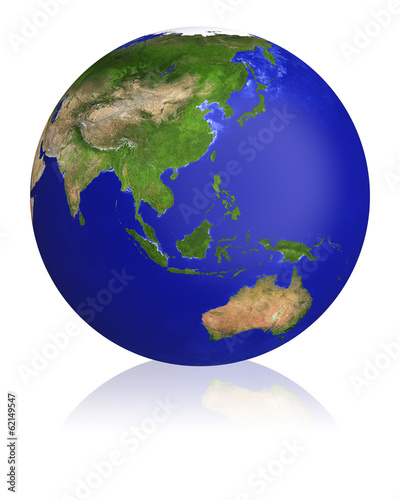 Earth planet globe map