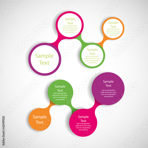 metaball colorful round diagram infographics