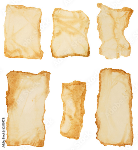 Antique torn paper set.