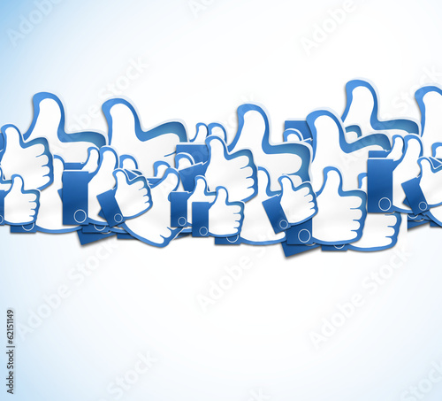 thumbs up likes abstract  w...