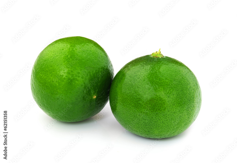 fresh lime isolated on white background