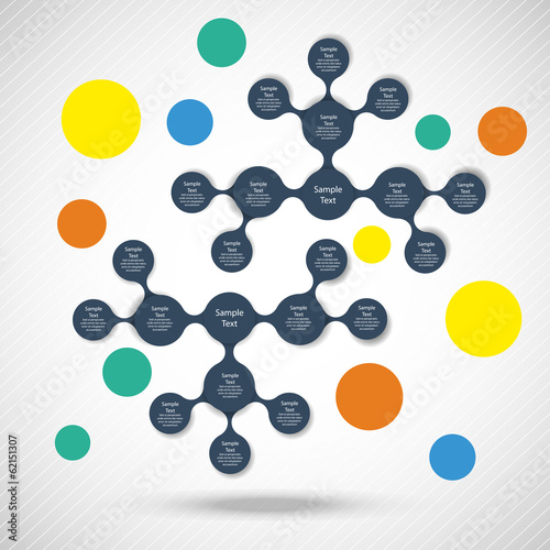 metaball colorful round diagram infographics photo