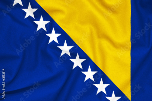 Fabric texture of the Bosnia-Herzegovina flag