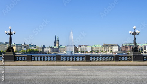 Obraz na płótnie Lombardsbrücke Hamburg w salonie