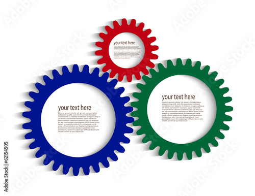 color pinion gears with a place for your text