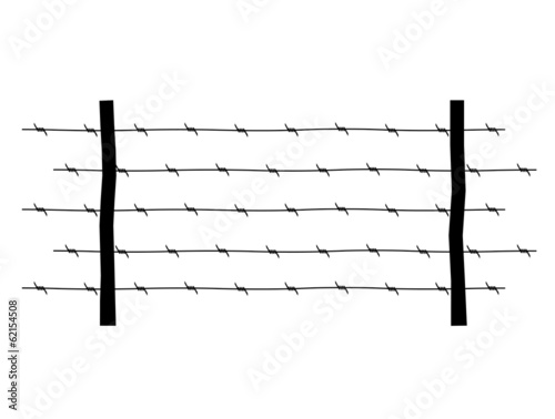 element of barbed wire on a white background