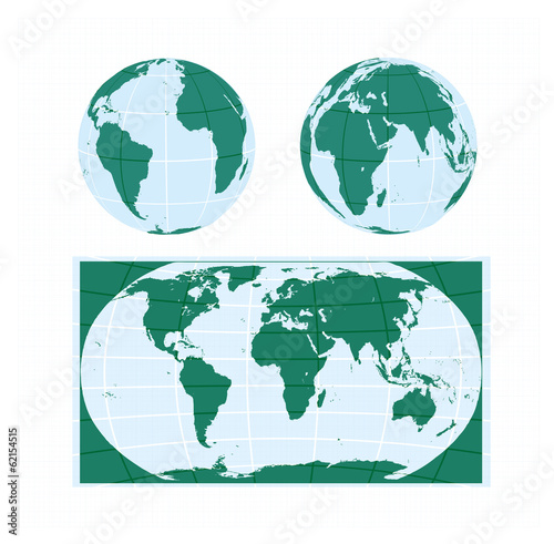 world map in a vector