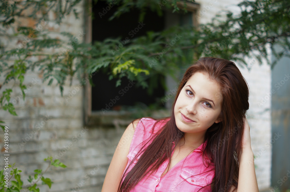 Portrait of a charming and lovely girl
