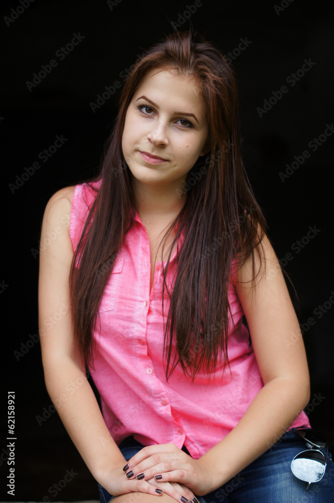 Portrait of a charming and lovely girl Portrait of a charming and lovely girl