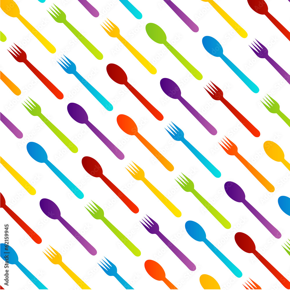 Background with spoons and forks Background with spoons and forks