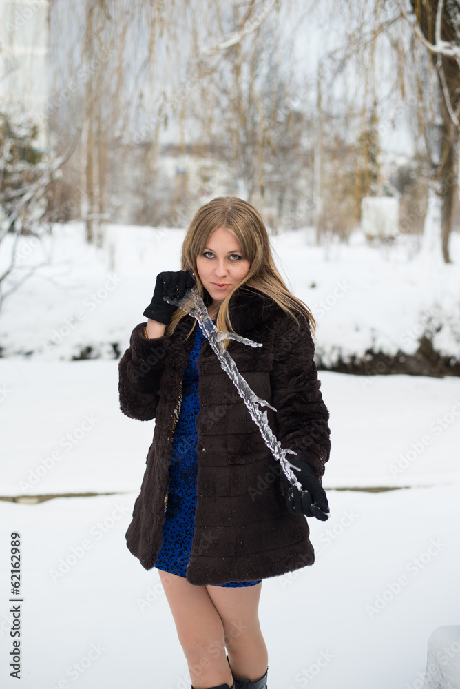 Young beautiful girl on a walk in the country Young beautiful girl on a walk in the country