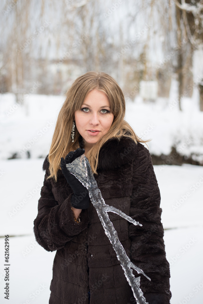 Young beautiful girl on a walk in the country Young beautiful girl on a walk in the country