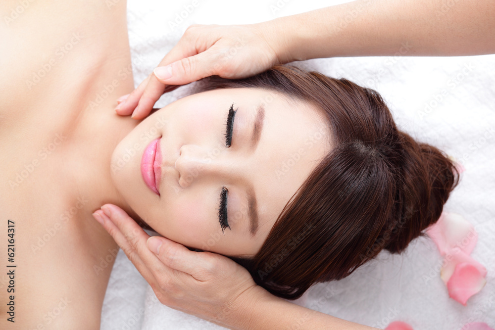 young woman enjoy massage at spa young woman enjoy massage at spa