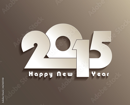 Happy new year 2015 creative greeting card design