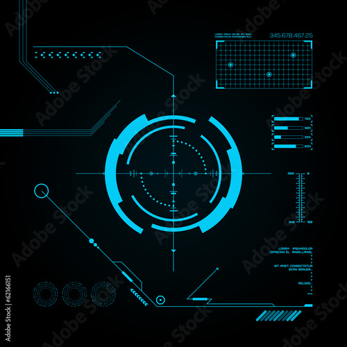 HUD and GUI set. Futuristic User Interface.