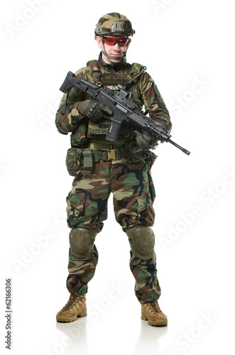NATO soldier in full gear.