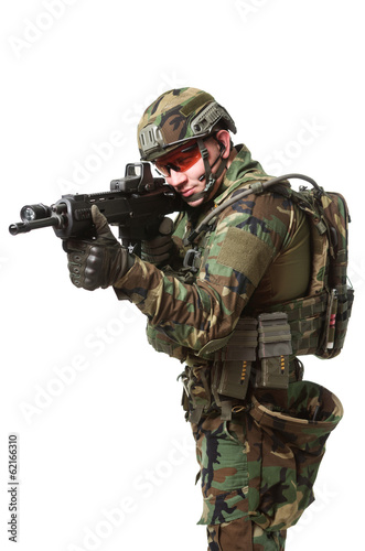 NATO soldier in full gear.