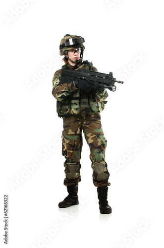 NATO soldier in full gear.