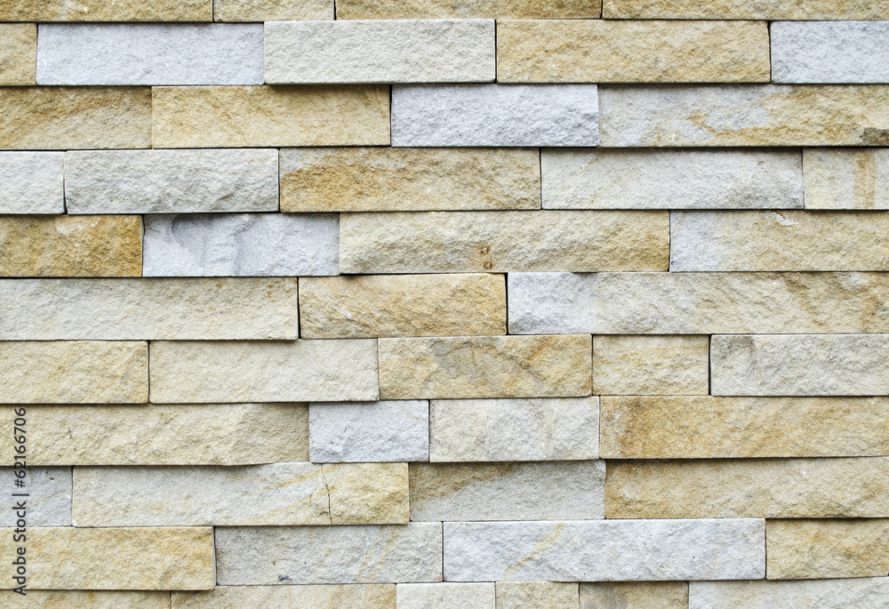 Fototapeta premium Pattern of White Modern stone Brick Wall Surfaced