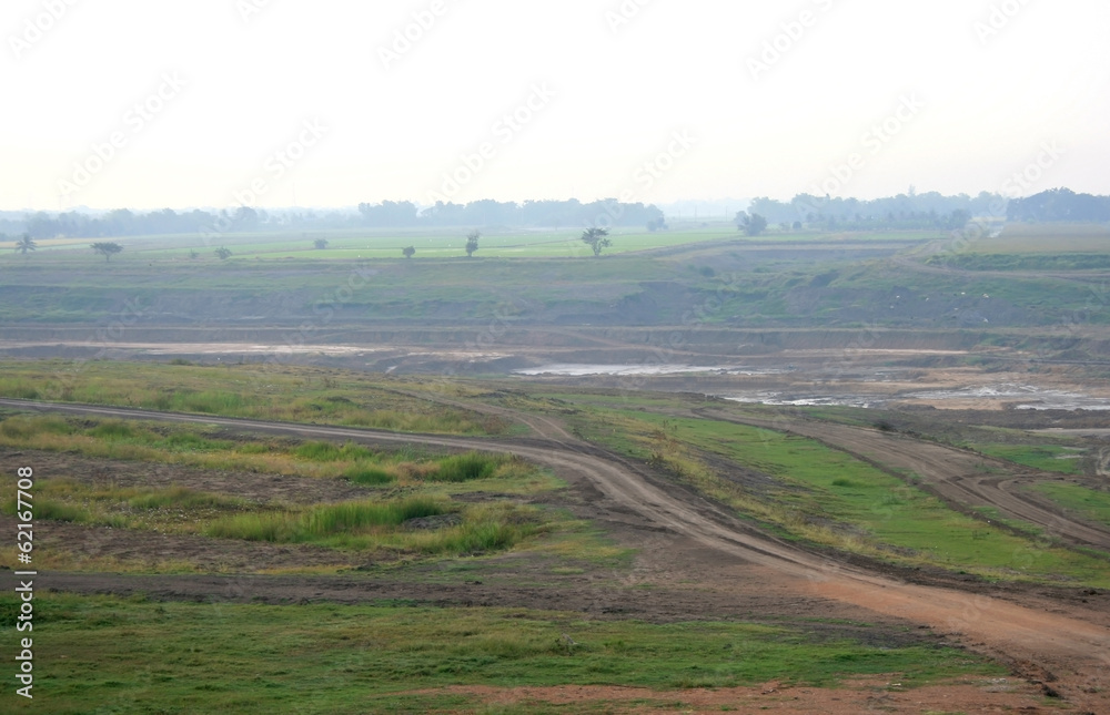 Fototapeta premium vacant land , dirt road for background