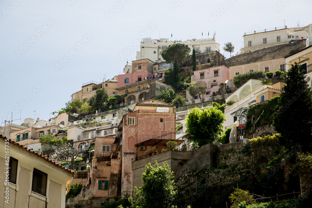 Homes on Steep Positano Hill
