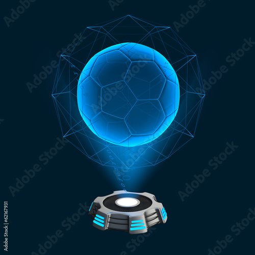 Hologramm Icon Fußball photo