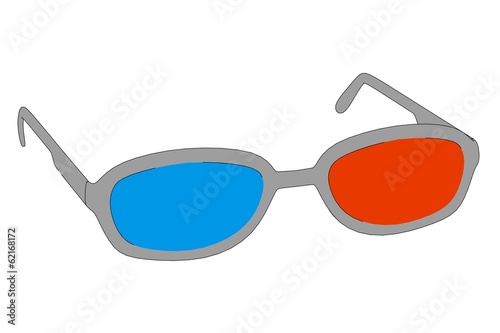 cartoon image of stereoscopic glasses