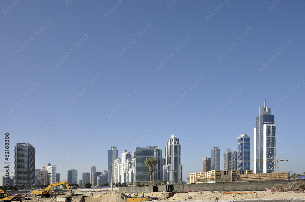 Construction site at Dubai