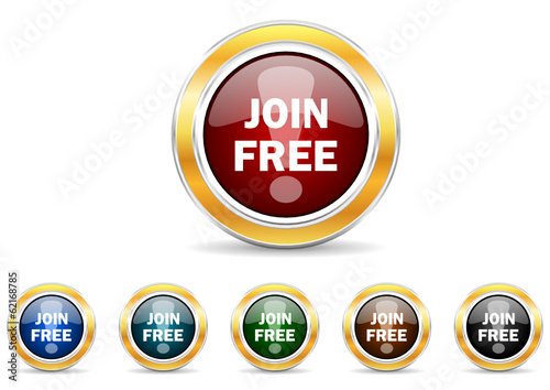 join free icon vector set