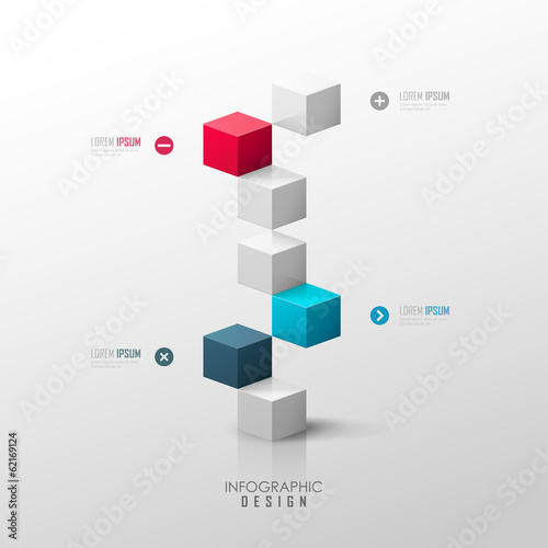 Vector infographic or web design template