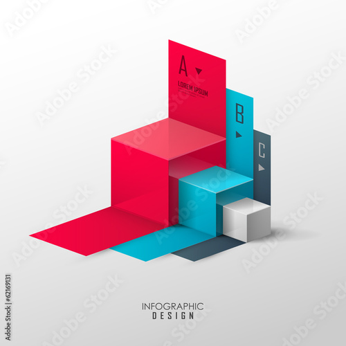 Vector infographic or web design template