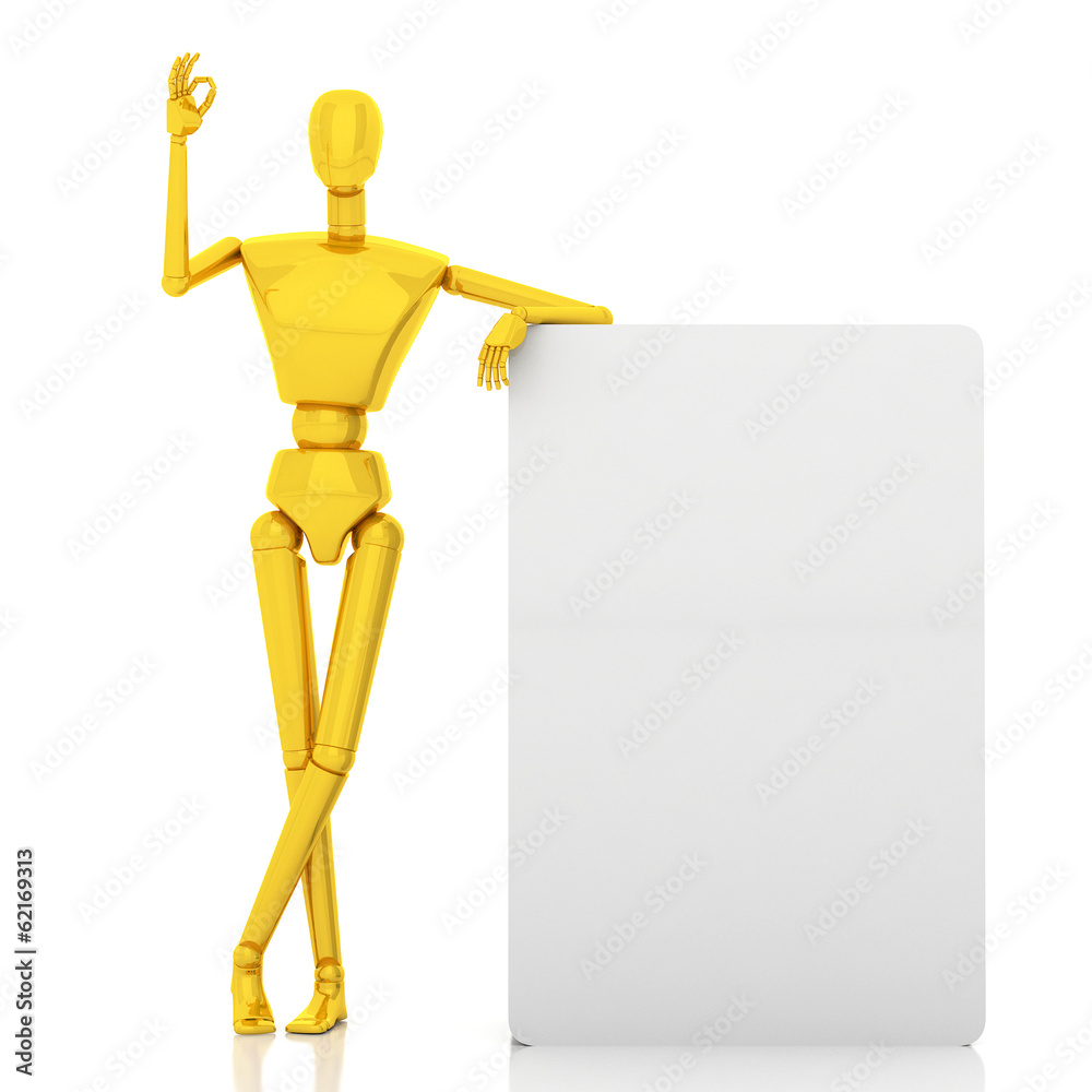 3d man leaning on something and showing okay hand gesture 3d man leaning on something and showing okay hand gesture