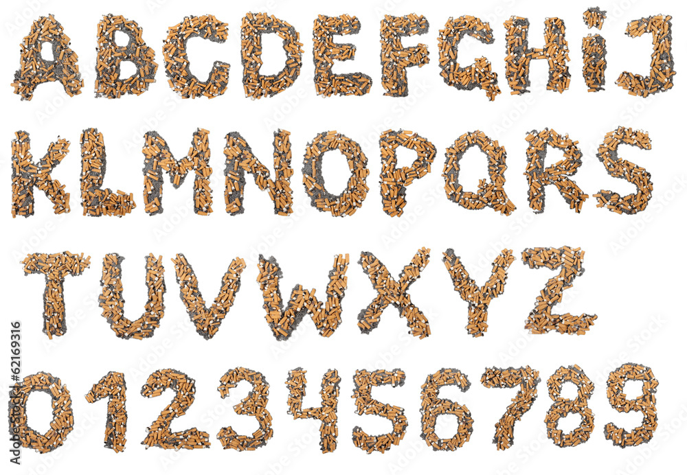 Alphabet of butts and ashes Alphabet of butts and ashes
