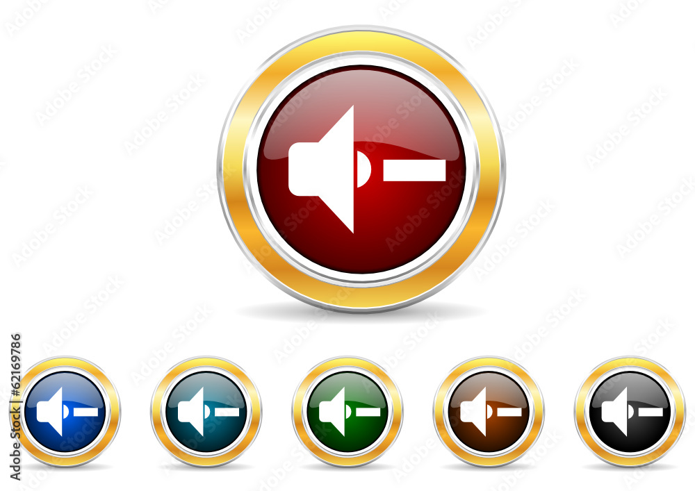 Obraz premium audio icon vector set